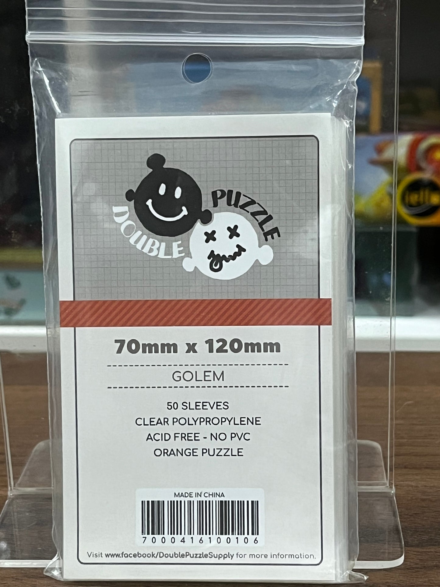 Sleeves - 70mm x 120mm - Double Puzzle GOLEM (50 PCS)