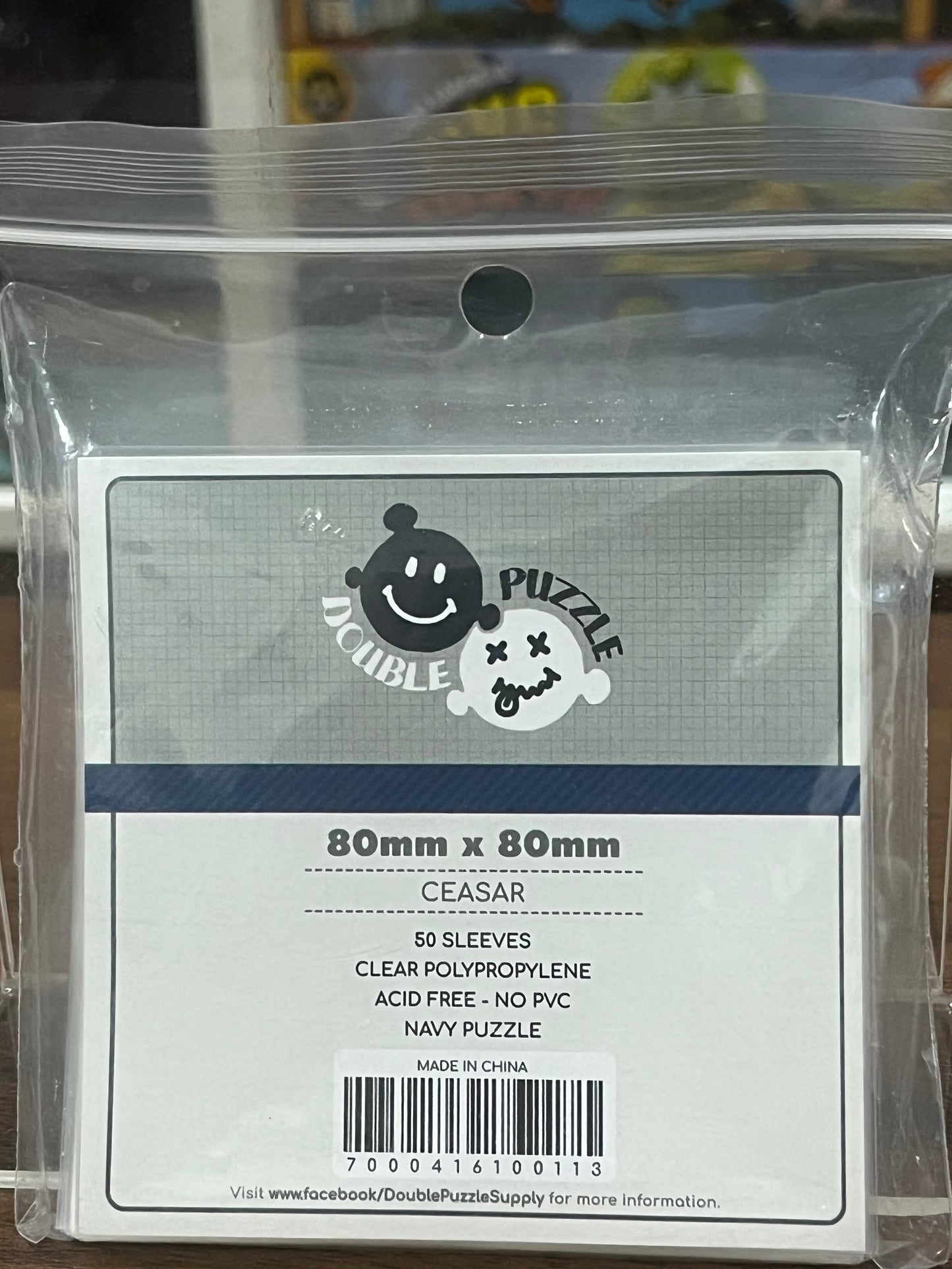 Sleeves - 80mm x 80mm - Double Puzzle CEASAR (50 PCS)