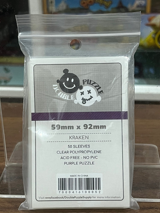 Sleeves - 59mm x 92mm -  Double Puzzle KRAKEN (50 PCS)