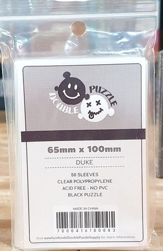 Sleeves - 65mm x 100mm -  Double Puzzle DUKE (50 PCS)