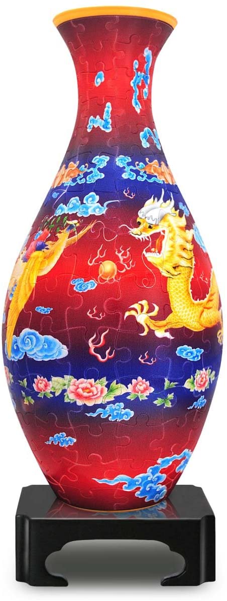 Puzzle Vase S1002: The Dragon and the Phoenix - A Good Omen