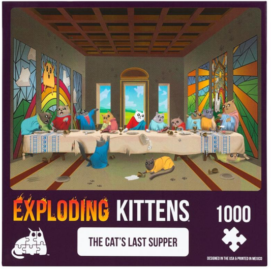 Exploding Kittens Jigsaw Puzzle: The Cat's Last Supper