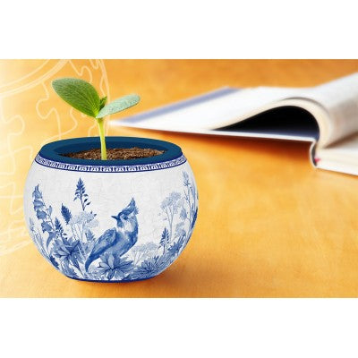 Puzzle Flowerpot K1053: Oriental Birds, Flowers and Butterfly